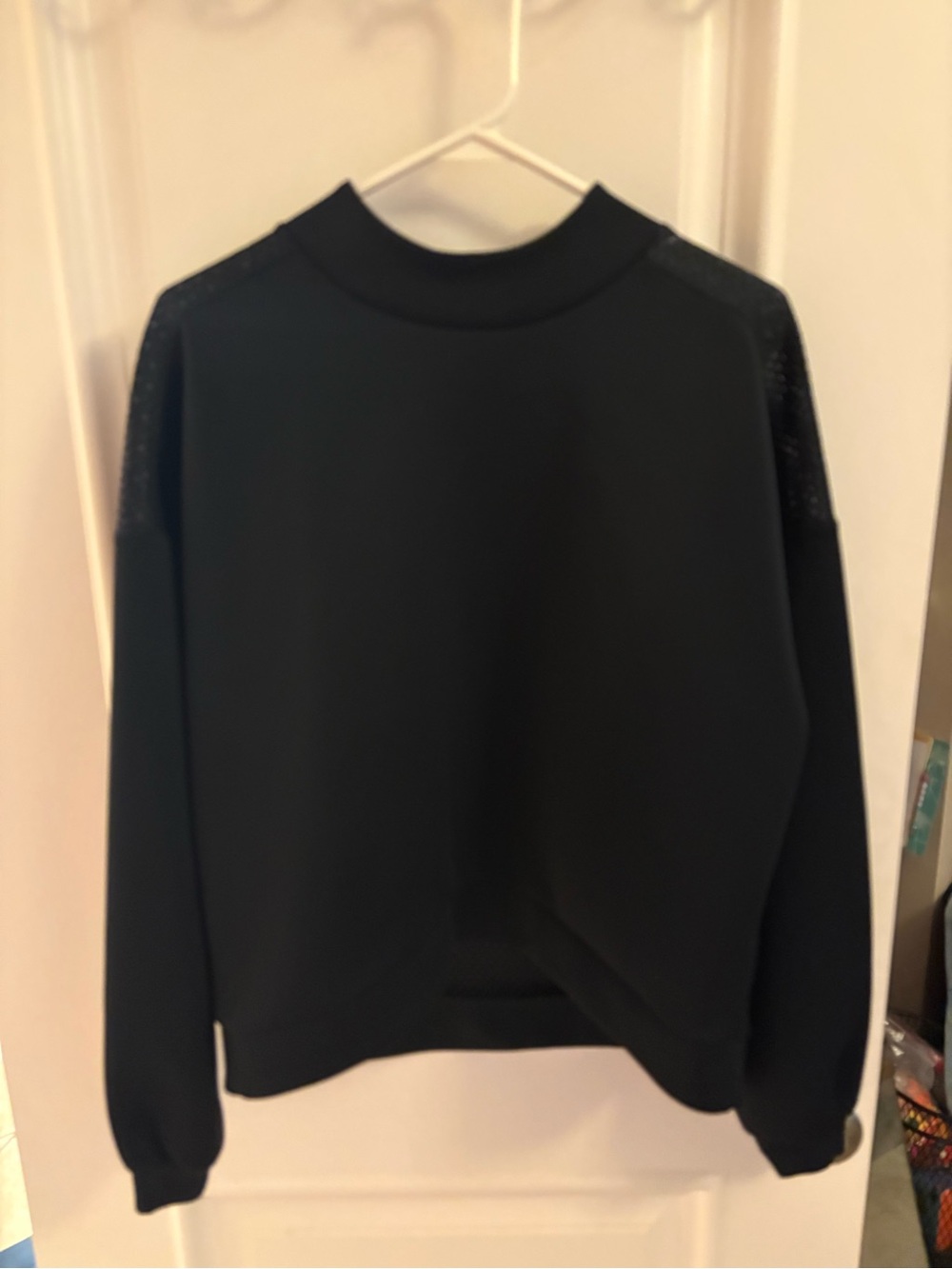 Calia Black Sweatshirt with Mesh Detail